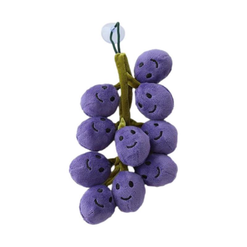 Funny Grapes Plush Toy Doll Unique Fruit Decorative Pendant For Creative And Quirky Decoration Short Plush Stuffed Toy