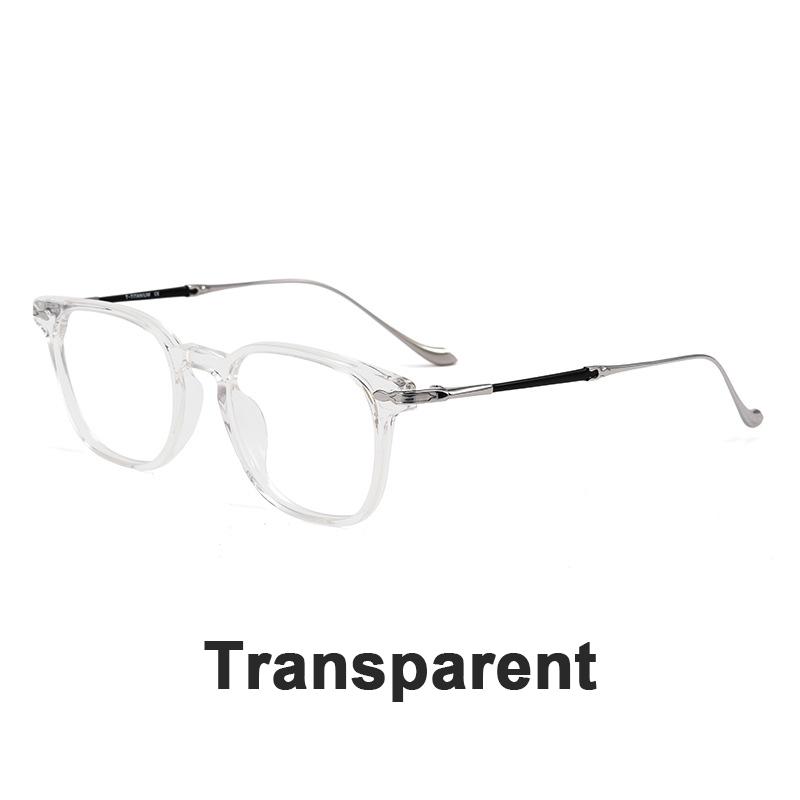 

Japanese Style Fashion Luxury Glasses Frame Retro Acetate Fiber Pure Titanium Eyewear Square Gentleman Eyeglasses For Men Women прозрачный