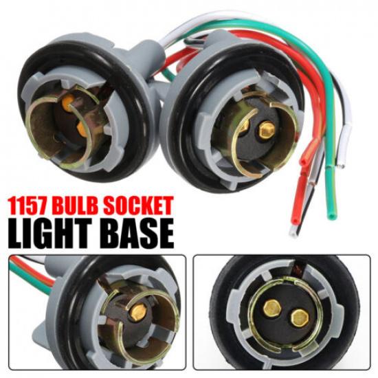 2X Bulb 1157 Socket Brake Turn Signal Light Harness Wire Pig Tail Plug Connector