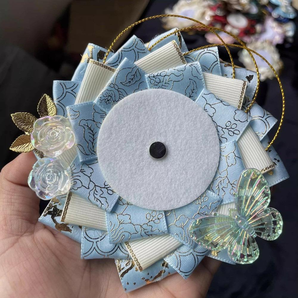 Kawaii Badge Holder Cute Creative Lacework Badge Decoration Girls Plush Badge Tray