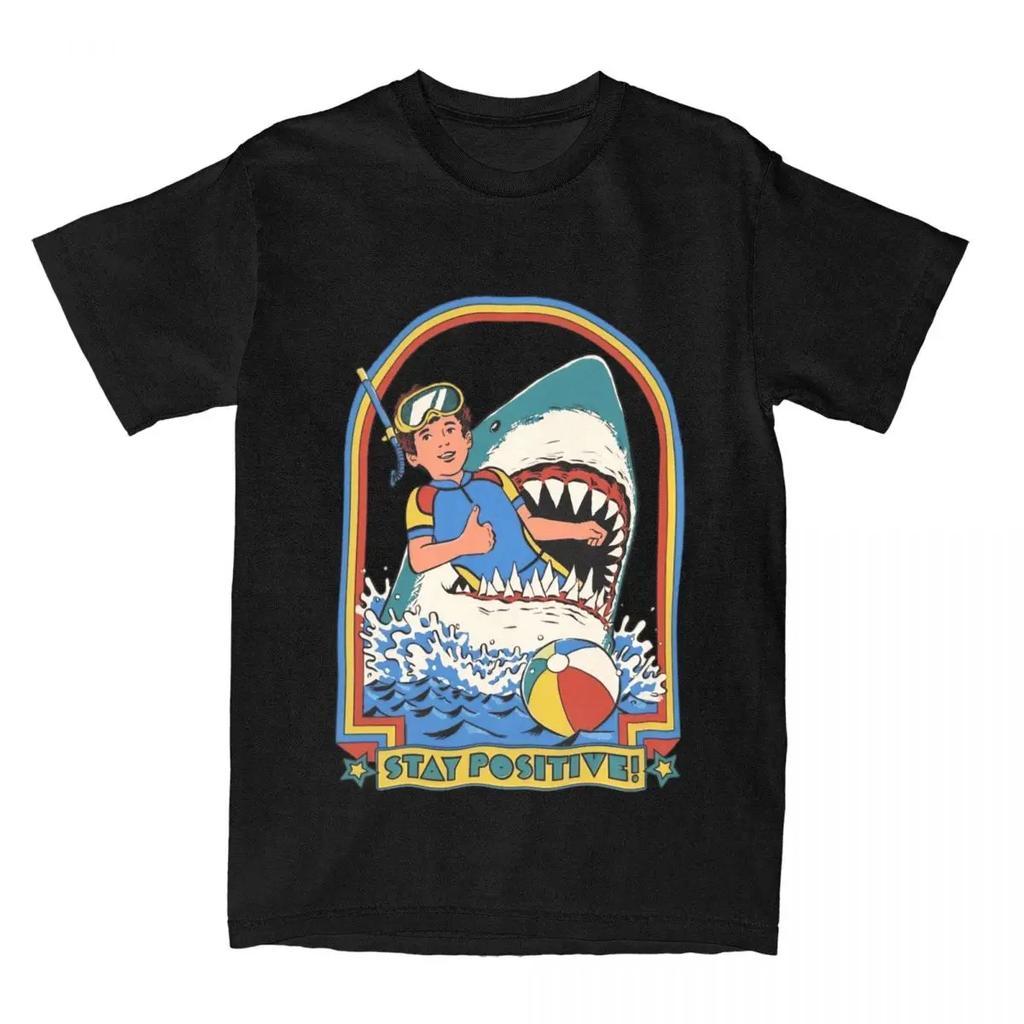 UnisexFunny Stay Positive T Shirt Merch Motivational Cotton Clothing Hipster Short Sleeve Crewneck Graphic Printed T-Shirt