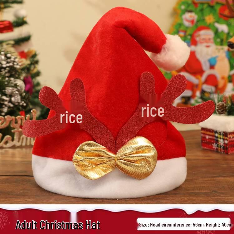 Dicke Plüsch Weihnachtsmannmütze - Weihnachtsgeschenk für Erwachsene, Jungen und Mädchen