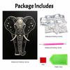 Kit Pittura Diamante Perle Fai da Te per Adulti e Principianti, Elefante Elegante Pittura Scintillante Artigianato Decorazione Murale Casa Regalo Fatto a Mano