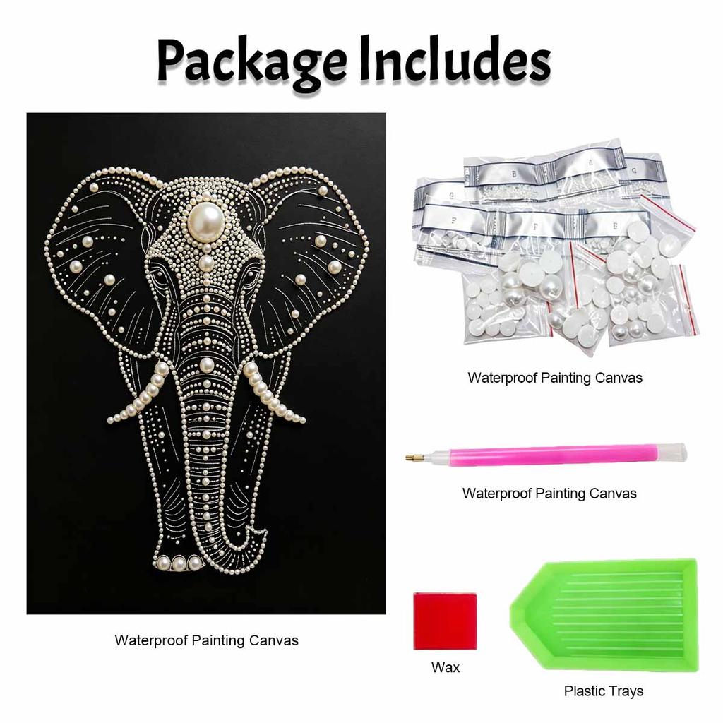 Kit Pittura Diamante Perle Fai da Te per Adulti e Principianti, Elefante Elegante Pittura Scintillante Artigianato Decorazione Murale Casa Regalo Fatto a Mano