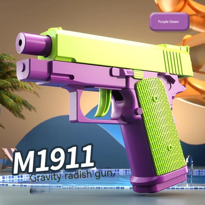 M1911 Toy Gun Model Cannot Shoot Model Plastic Pistol Empty Clip Bolt Lock 3D Printing Fidget Toy for Boys Decompression