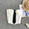 Slim Fit Strapless Sliming Vest Sleeveless Crop Tube Tops Fashion Women Corset  Ladies