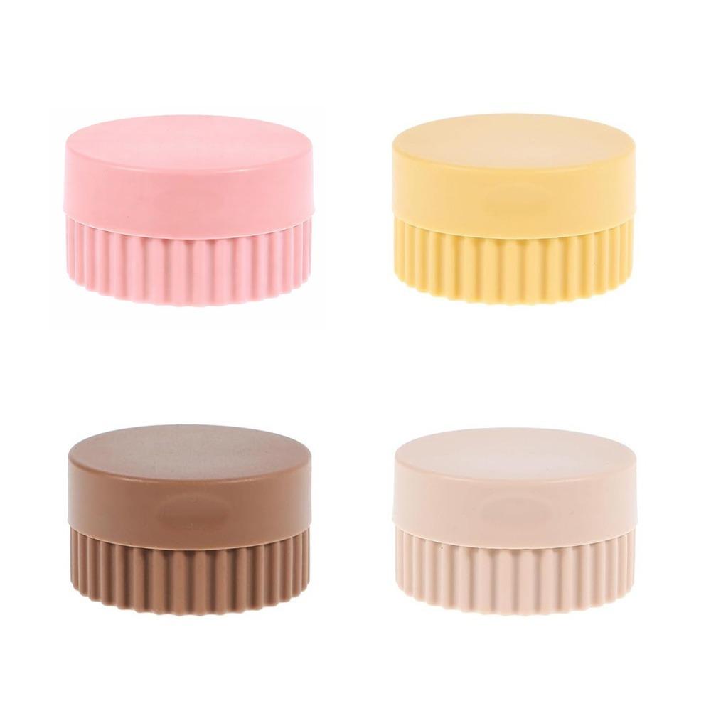 4PCS Multi-purpose 20ML Silicone Storage Box Silicone Refillable Cream Powder Case Space Saving Lightweight Pill Case Creams