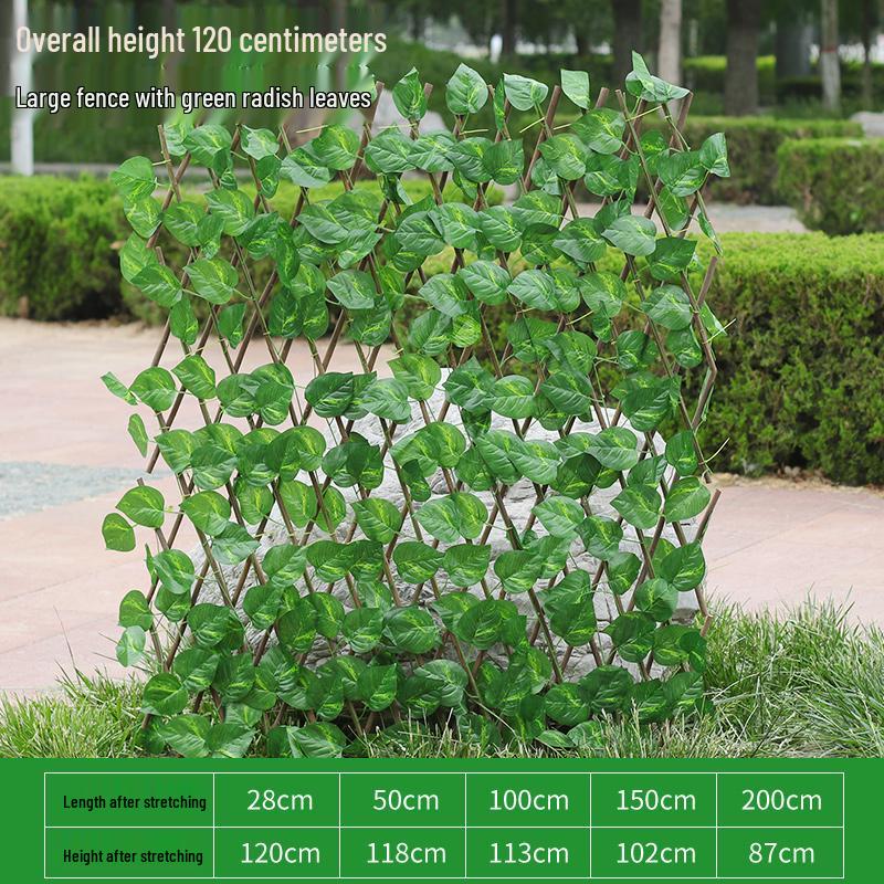 Retractable Wooden Picket Fence for Outdoor Greenery and Balcony Decoration