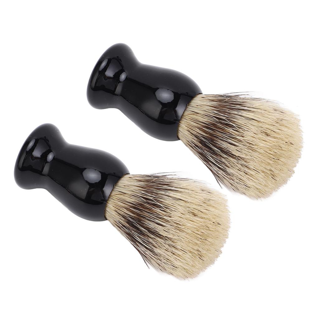 2 ks Holicí štětka pro muže Protiskluzová rukojeť Zvětšuje pěnu Měkké štětiny Štětka na pěnění vousů
