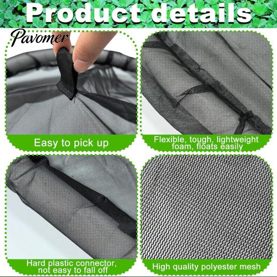 Floating Hydroponic Planter Plant Protector, Fine Mesh Fish Barrier, Pond Ecosystem Maintenance Protector Net, Guard Netting for Aquatic Plants Basket