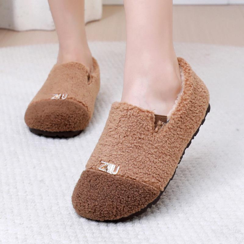 Shoes Winter New Plush Shoes Flat Shoes Casual Home Cotton Shoes