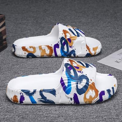 2024 New Luxury Slides Men Fashion Print Slippers For Men High Quality EVA Beach Slipper Man Comfort Street Slide Slipper Men