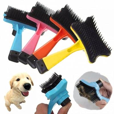 Haustier Hunde Katzen Haarentfernung One Button Control Brush1PC Pet Automatischer Kunststoffkamm