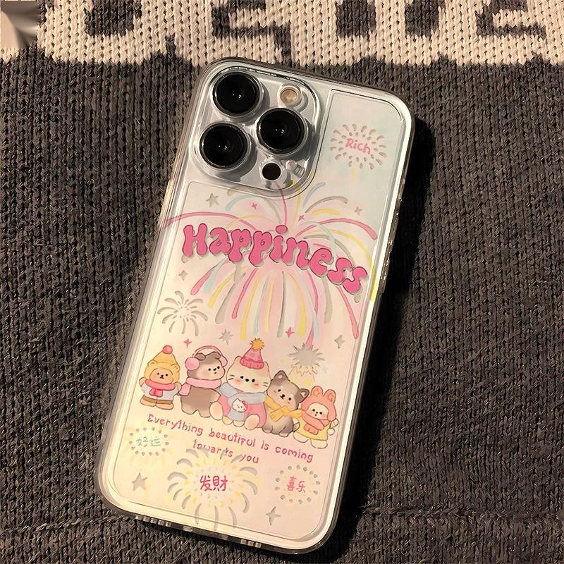 

Cartoon Fireworks Suitable for IPhone16promax Apple 1314 Protective Case 12 Mobile Phone Case Heat Dissipation and Anti Fall Apple 16