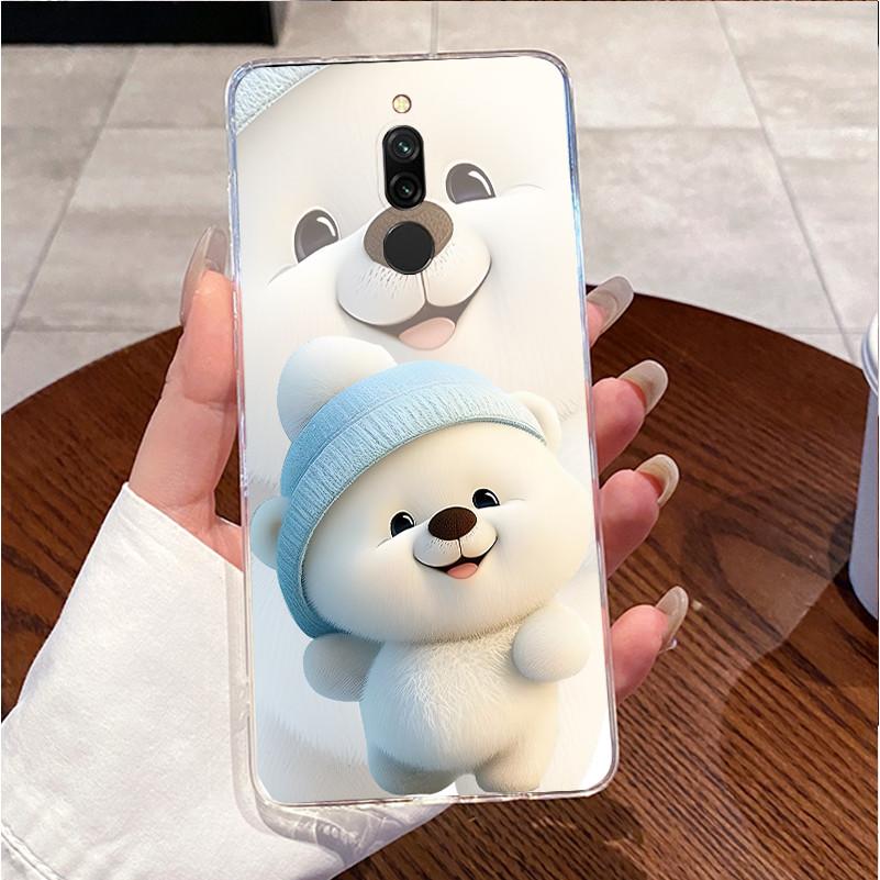 Back Cover For Xiaomi Redmi 8 8A Case Clear Luxury Cute Love Rabbit Cool Funny Pattern Transparent TPU Soft Silicone Phone Case