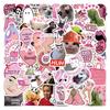 50-105 Pink Waterproof Creative Stickers for Water Cup Decoration
