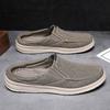 Summer Mens Casual Shoes Slip On Half Shoes New Arrival Canvas Shoes Breathable Muller Footwear Comfy Flats Handmade Lazy Shoes