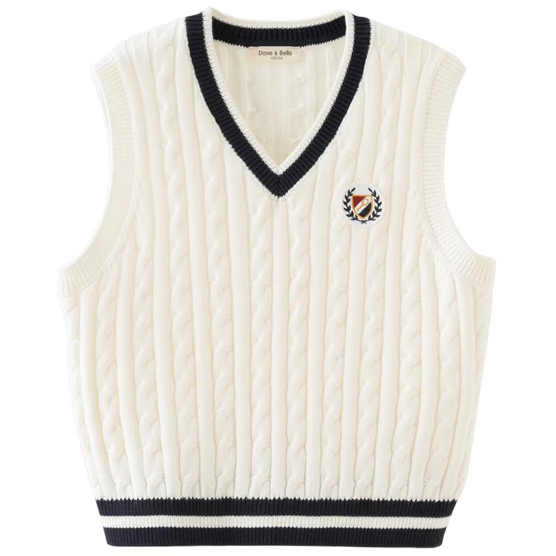 DAVE & BELLA Boys Academy Style Knit Vest 140cm грязно-белый