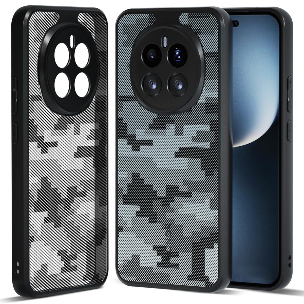 

IBMRS For Honor Magic7 5G Case Soft TPU Frame Hard PC Back Anti-Fall Phone Cover Grid Camouflage