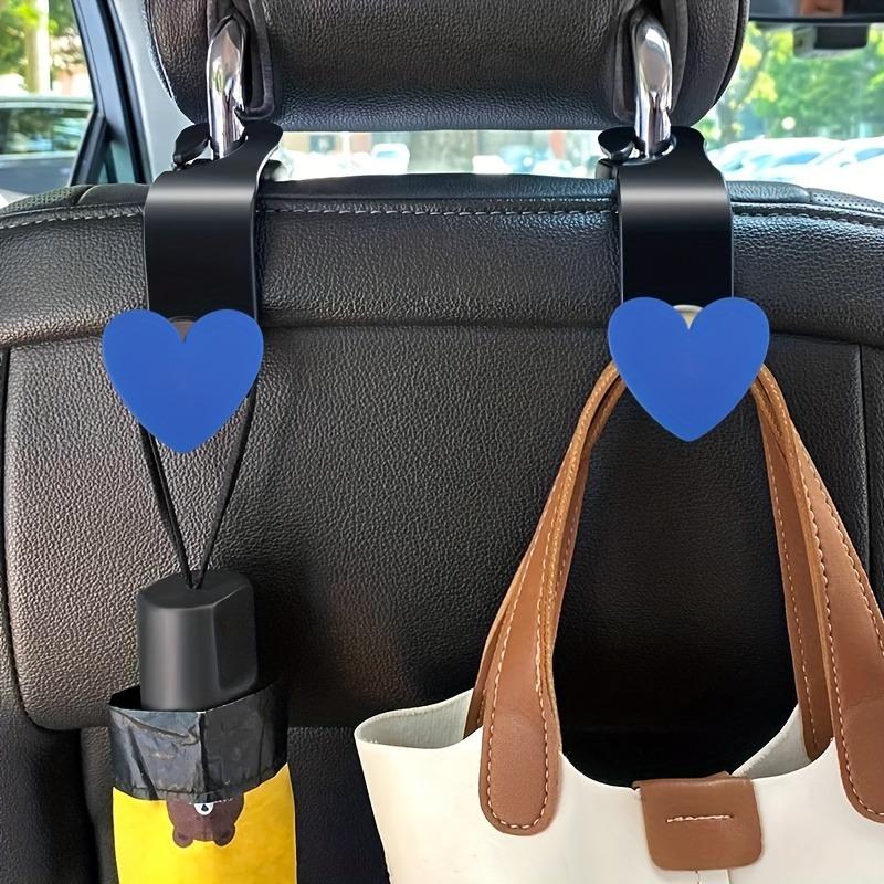 Pack of 2, heart-shaped design car seat back multi-functional hook, creative headrest car hook, hidden small hook