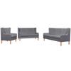 Day and Night - Day and Night 3-piece Sofa Set Gray Fabric