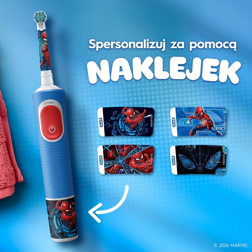 Oral-B Pro Kids 3+ Electric Toothbrush For Kids, Spiderman