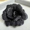 Vintage Elegant Black Camellia Brooch Mourning Brooches Women Collar Pins Suit Shirt Tie Corsage Clothes Jewelry Accessories