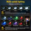 V20 Keychain EDC LED Flashlight Head Swivels Type-C Rechargeable Magnet Torch Buzzer Work Light with Clip Magnet Lantern