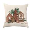 Christmas Theme Printed Sofa Pillow Case Christmas Atmosphere Decoration Bay Window Cushion