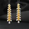 European and American Elegant Temperament Long CZ Dangle Earrings for Women 2022 Fashion Brand Jewelry Design Statement Eardrop
