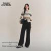 Peacebird Women's Colorblock High-Neck Double-Zip Knit Cardigan
