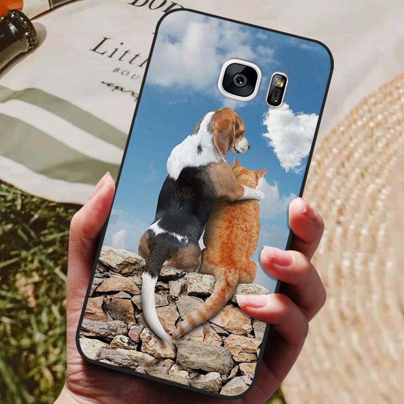 For Samsung Galaxy S7 Edge Silicone Case Cute Pattern Soft TPU Phone Cover For Samsung Galaxy S6 S7 S 7 Edge Back Cover Bumper