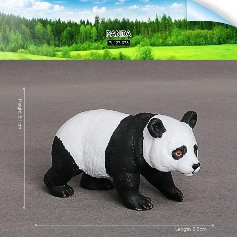 Cute Panda Bamboo Collection Figures Model Wild Animals Action Figurine PVC Miniature Decoration Education Kid Toy