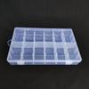 12-Grid Clear Plastic Storage Box with Dividers for Jewelry, Beads, Wiper Arms, Electronics, or Hardware