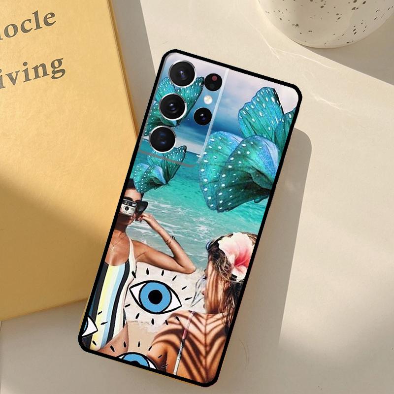 Summer Aesthetic Collage Phone Case For Samsung Galaxy S25 Ultra S20 S21 S22 S23 S24 Plus S9 S10 S25 FE Cover Shell