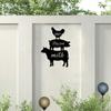 Rustic Metal Farmhouse Wall Art Decor Vintage Tin Sign for Kitchen Garden Indoor Outdoor Home Accent Country Cottage Patio Animal
