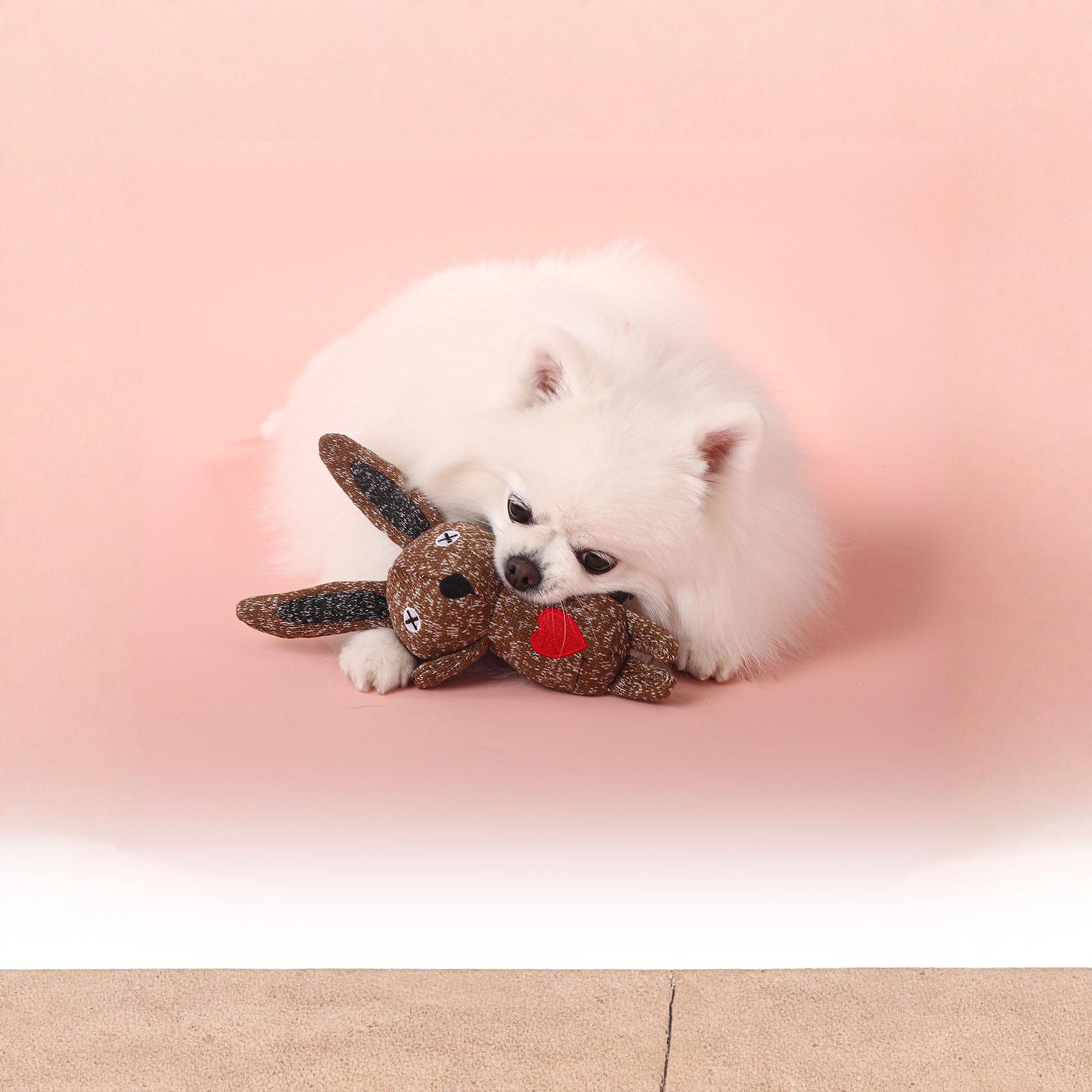 

Плюшевая Пищащая Собачья Игрушка Устойчивая к Стачиванию Зубов Скука Игрушка для Питомца для Маленьких Средних Собак Щенков one size коричневый