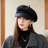 Ladies Autumn and Winter Woolen Beret New Warm British Octagonal Hat