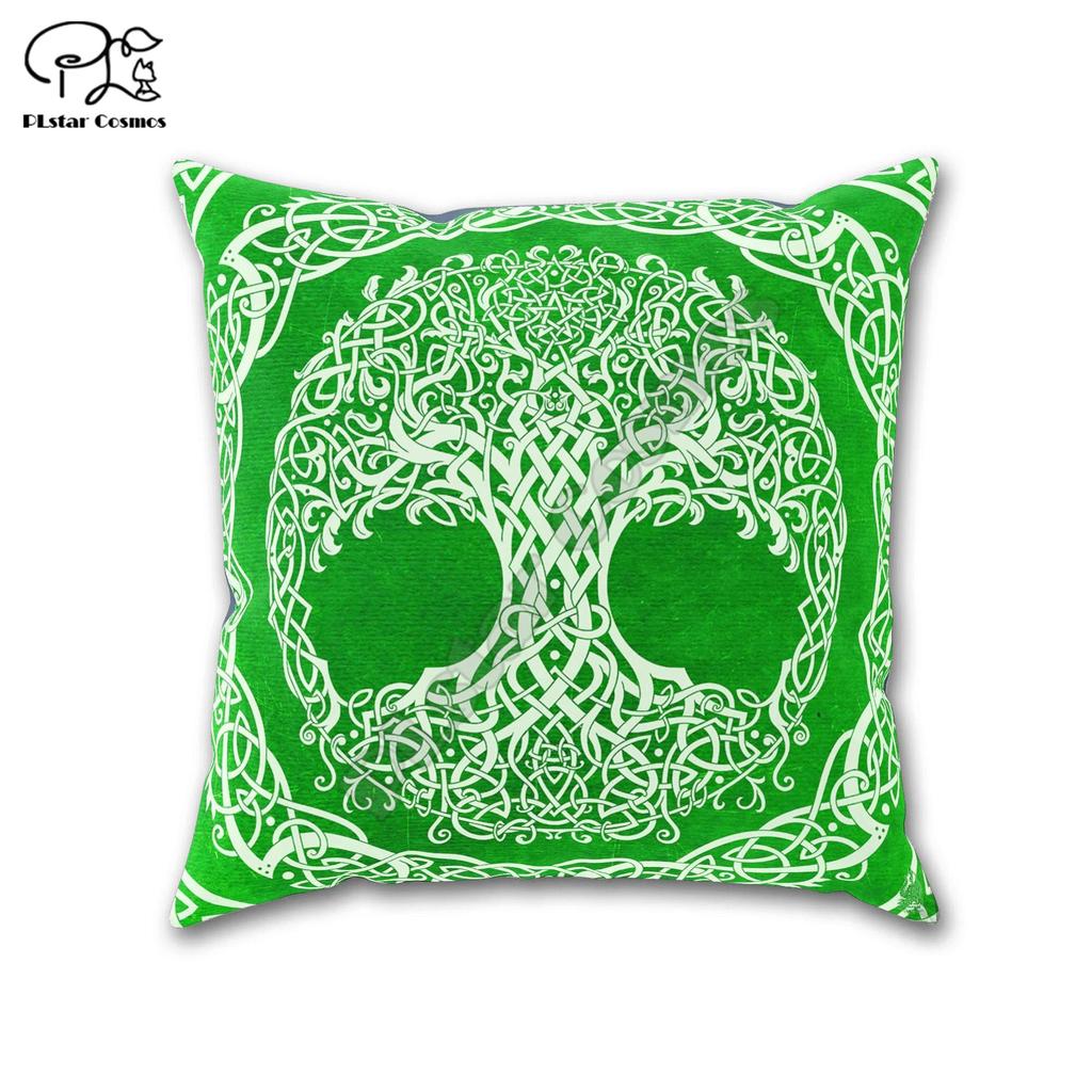 Witch Throw Pillow, Decorative Accent Cushion, Tree of Life, Wicca Room Decor, Witchy Art, Celtic