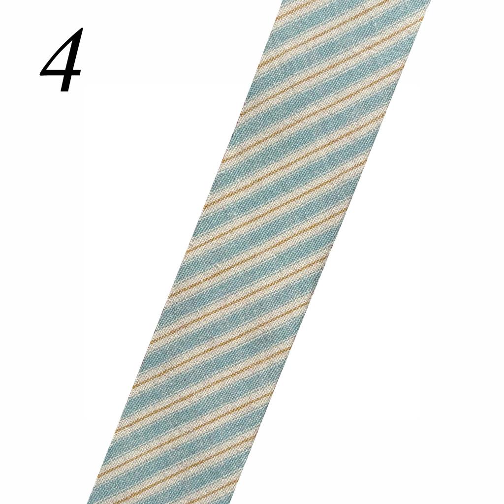 4cm Yarn Dyed Cotton Bias Binding Tapes Ribbon, Handmade Patchwork Cotton Fabric Trimming Upholstery Sewing Accessories 4M