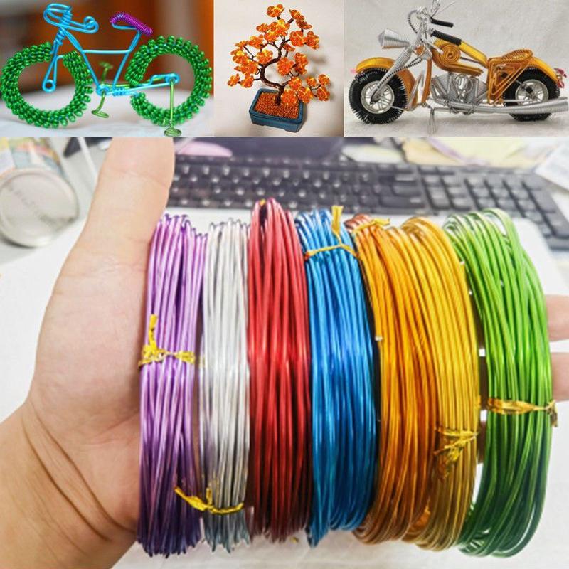 2-10Meters Aluminum Wire Color Painted Metal Cord for DIY Jewelry Making Findings Accessories 0.6/0.8mm/1mm/1.2mm/1.5mm/2mm/3mm
