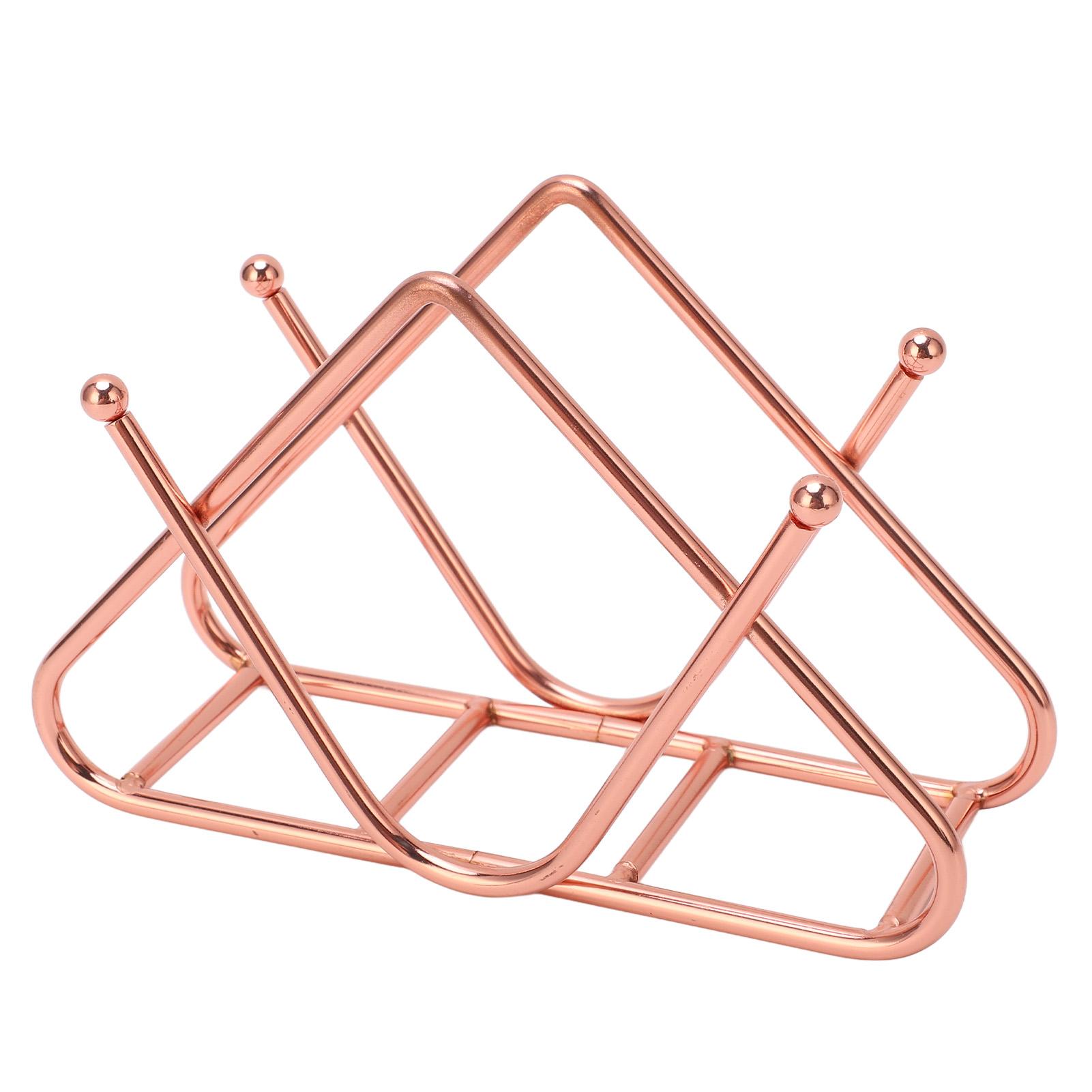 

Держатель для салфеток Iron Art Вертикальный стиль V-образный Большая вместимость Утолщенное дно Расширяющийся дизайн розового золота