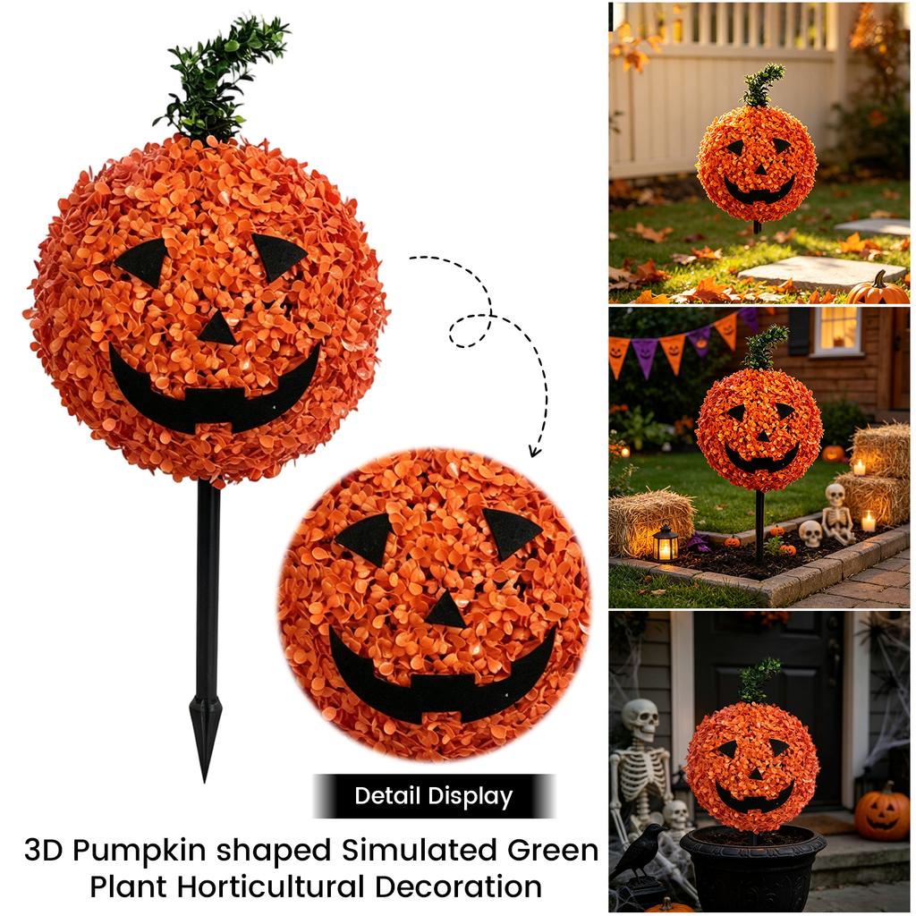 3D Pumpkin Shaped Artificial Plant Garden Decoration