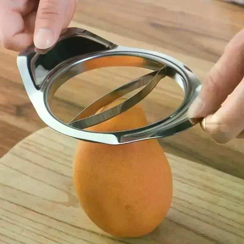 Creative Mangos Cutter Fruit Splitter Tools Mangos Knife Mangos Corer Stainless Steel Mangoes Slicer Peeler Gadgets Kitchen Tool