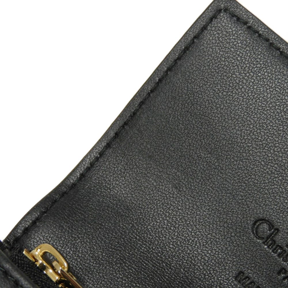 Used 10656 Glycine Wallet S0966ONMJ_M900 7941 Current Logo Charm Coin Purse Card Case Cannage Black Women's from Japan