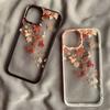 Coque de téléphone transparente en acrylique pour iPhone 17 Pro Max Coque 16 15 13 12 14 Pro Max Plus Feuilles d'érable d'automne tombantes Coque rigide