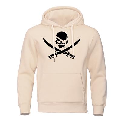 Pirateskull Lustiger Druck Kapuzenpullover Herren Damen Hip Hop Hoodie Locker Warm Street Sweatshirt Übergroßer Fleece Pullover Kleidung