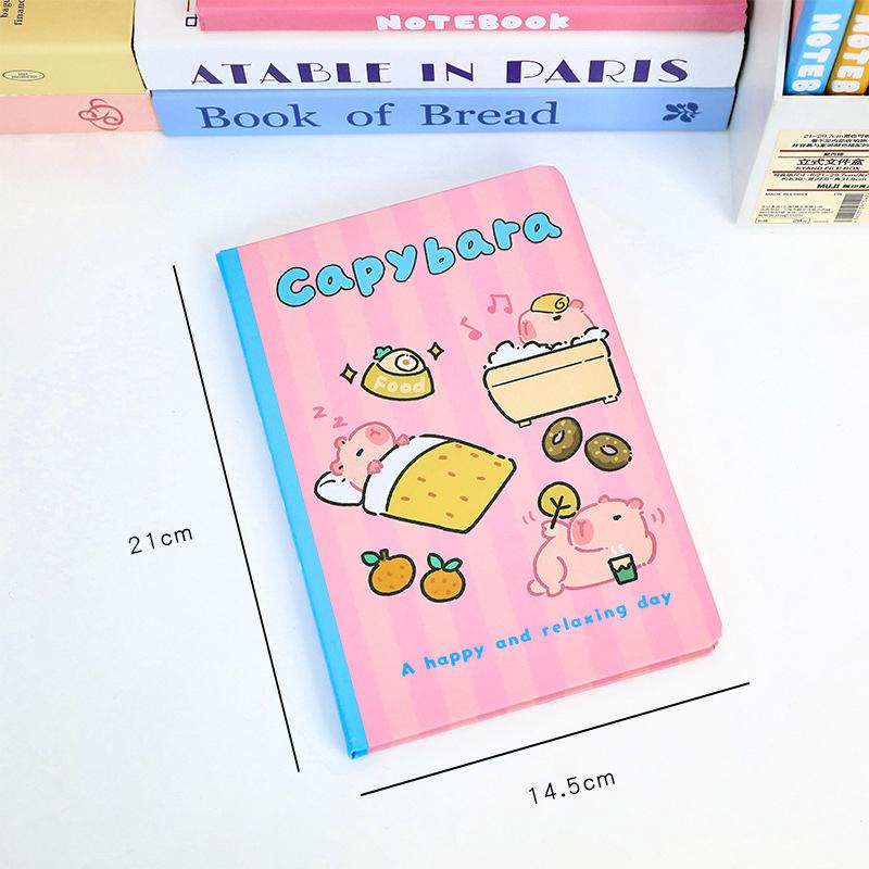 

Мультяшный блокнот с капибарой, портативный, милый, для заметок от руки, креативный дневник-планировщик, офисные принадлежности, студенческие канцелярские товары, подарки