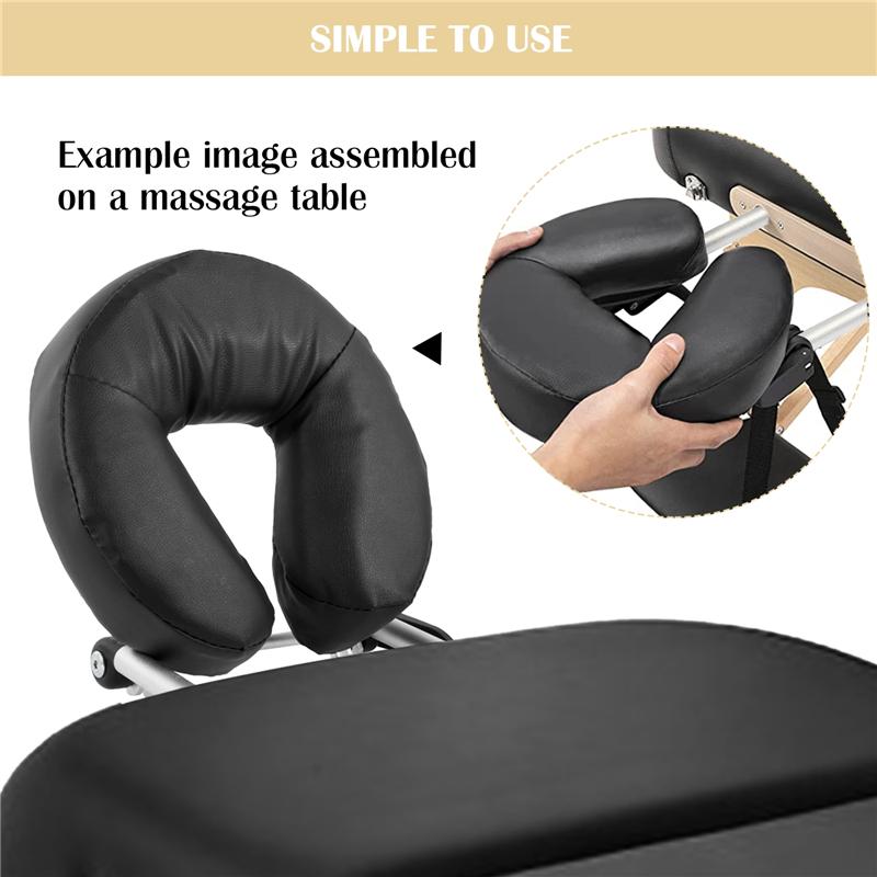 Universal Adjustable Massage Bed Face Headrest U-shaped Pillow Face Cradle Massage Bed Headrest Stand for Beauty Salon Bed