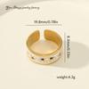 Luxury Non-Fading Drip Oil Open Ring - European and American Style Stainless Steel Statement Jewelry